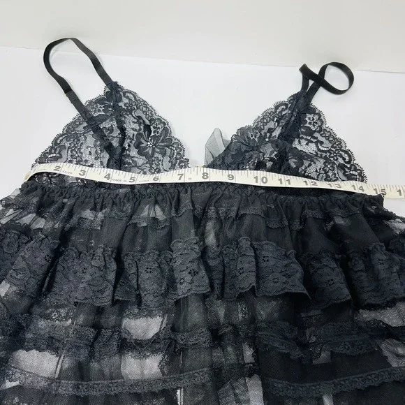 Victoria's Secret Sexy Ruffled Lace Lingerie Dress Mesh - Picture 11 of 11